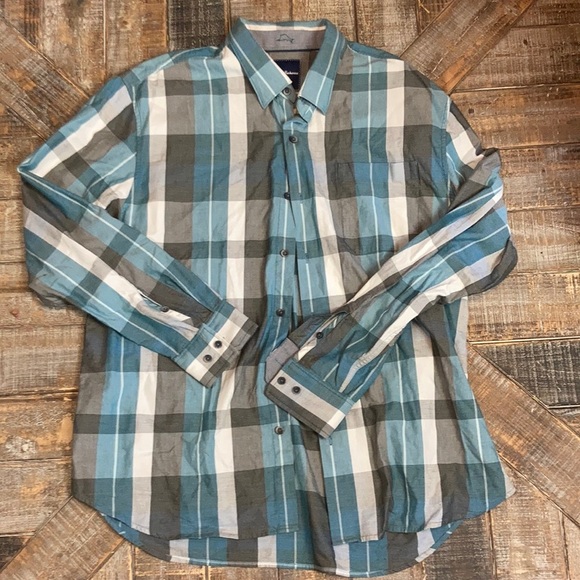 Tommy Bahama Other - Tommy Bahama teal/gray plaid shirt. Size XL.